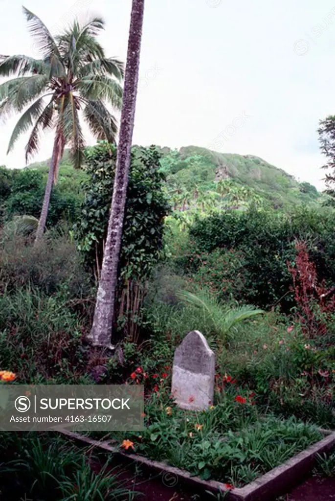 PITCAIRN ISLAND, GRAVE OF JOHN ADAMS, ORIGINAL MUTINEER