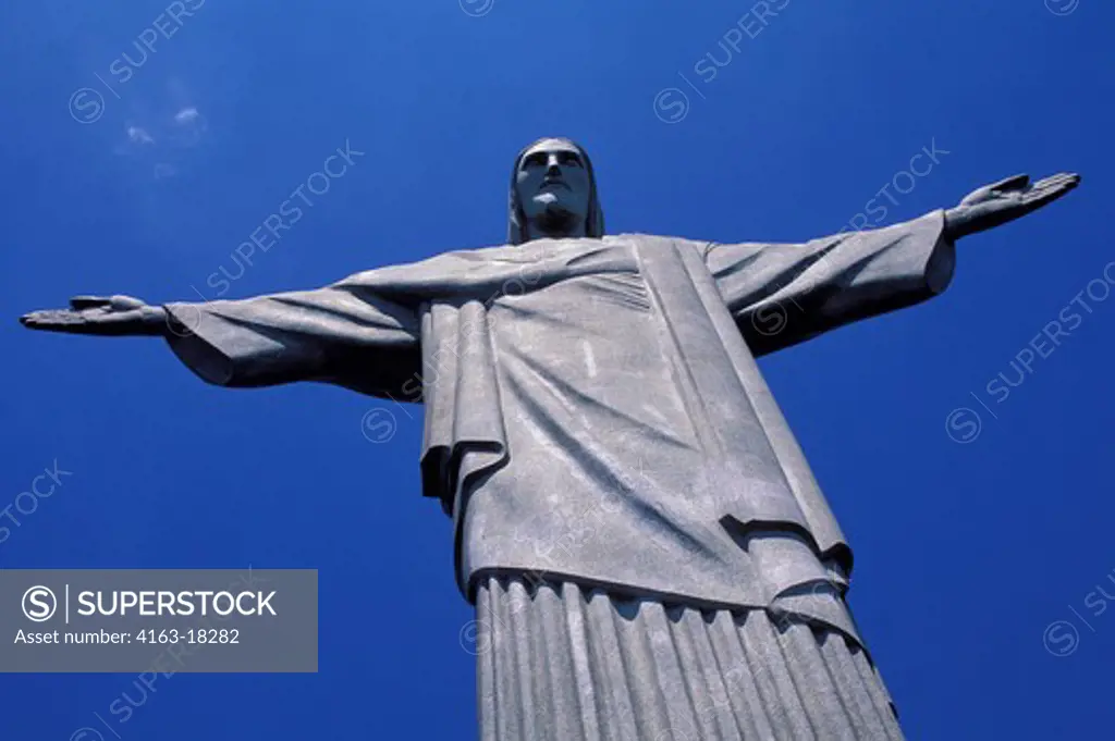 BRAZIL, RIO DE JANEIRO, CORCOVADO MOUNTAIN, STATUE OF CHRIST THE REDEEMER, DETAIL