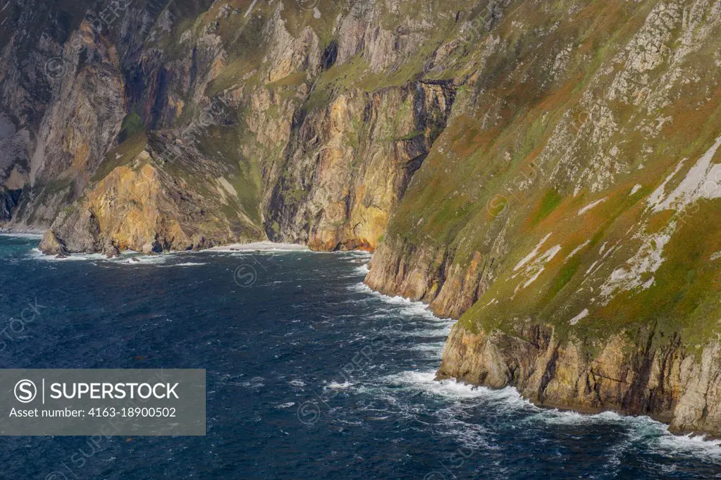 The cliffs of Sliabh Liag, also called Slieve League or Slieve Liag, on the Atlantic coast of County Donegal, Ireland, are the highest sea cliffs on the island of Ireland.