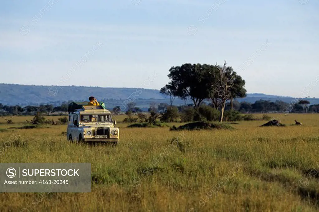 Kenya, Masai Mara, Tourists On Game-Viewing Drive