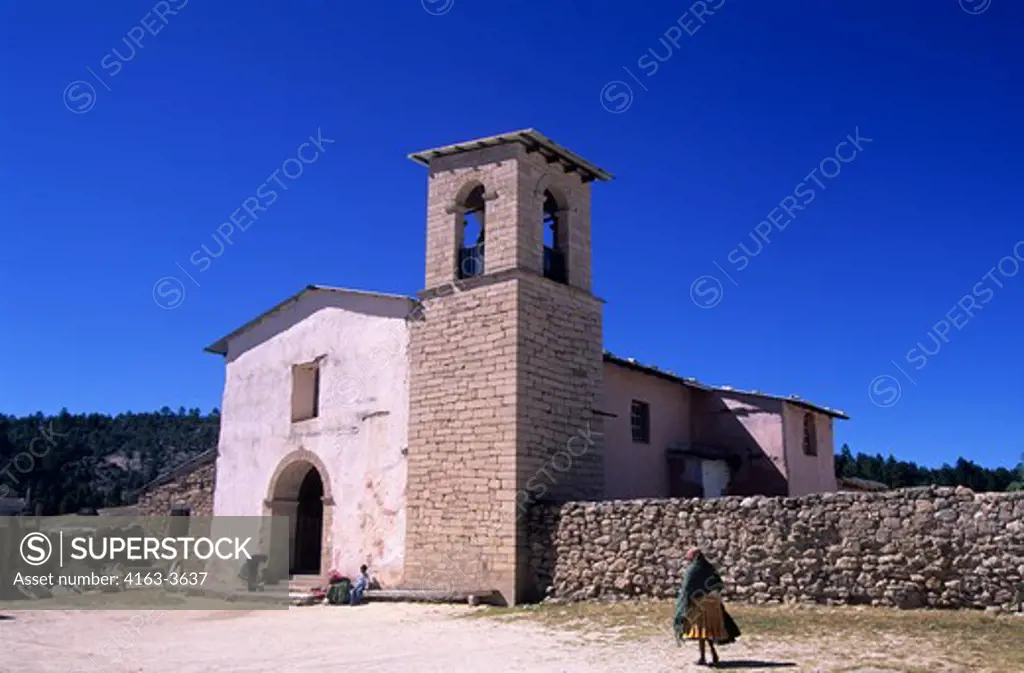 MEXICO, CHIHUAHUA, NEAR CREEL, CUSARARE MISSION, JESUIT CATHOLIC CHURCH, BUILT 1744