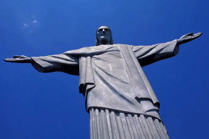 BRAZIL, RIO DE JANEIRO, CORCOVADO MOUNTAIN, STATUE OF CHRIST THE REDEEMER, DETAIL