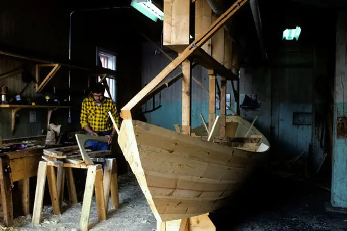 Canada, Nova Scotia, Lunenburg, Fisheries Museum Of The Atlantic, Boat Building Demo