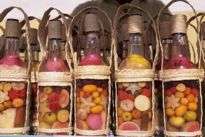 BRAZIL, RECIFE, SOUVENIER STANDS, PICKLED FRUITS