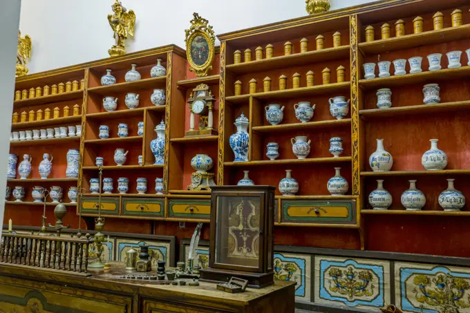 The old pharmacy at the Franciscan Church and Monastery in the old town of Dubrovnik in southern Croatia.