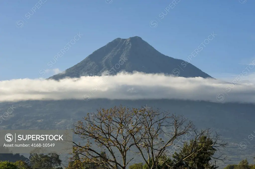 Guatemala, Highlands, Antigua,  View Of Aqua Volcano