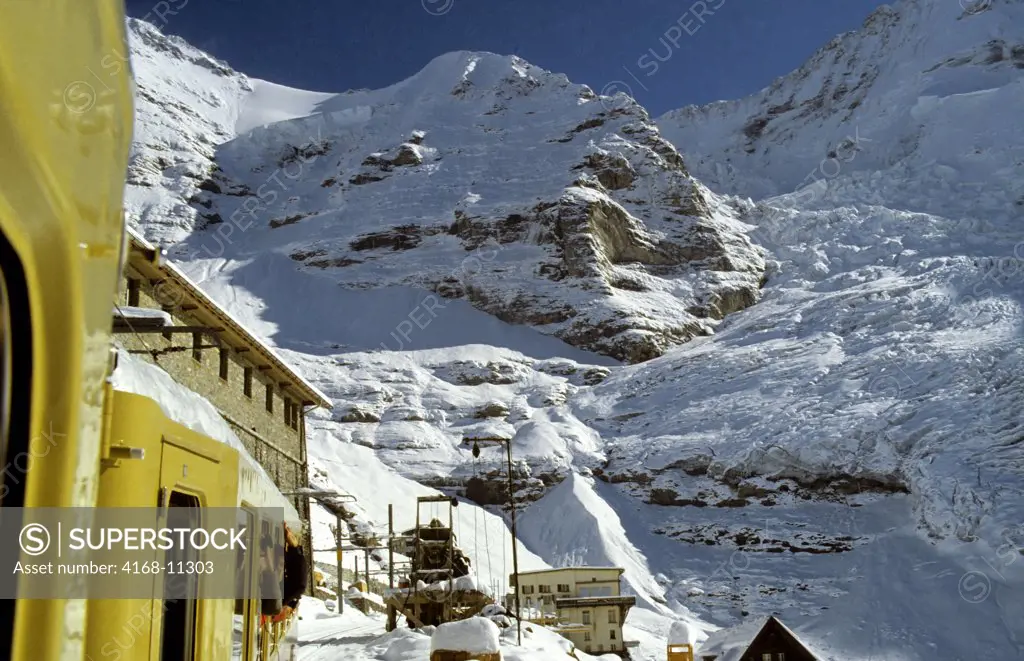 Switzerland, Interlaken, Train Going Up To Jungfraujoch