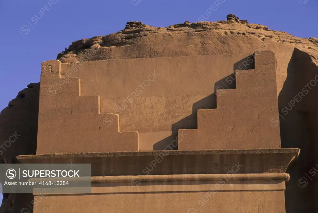 Saudi Arabia, Madain Saleh, Nabataeans Tombs (100 B.C. To 76 A.D.), Qasr Al Farid Detail