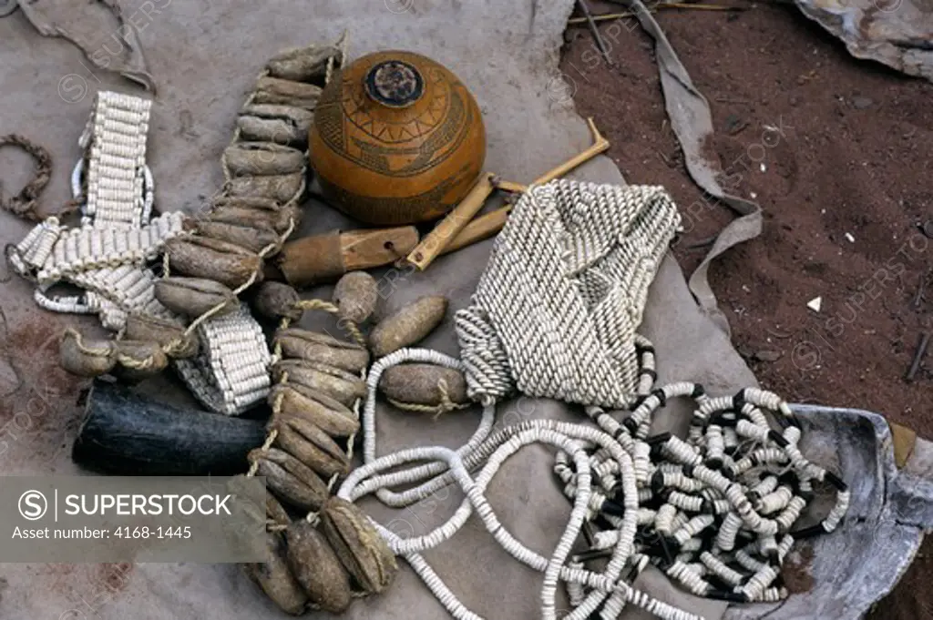 NAMIBIA, OKONJIMA, EDUCATIONAL BUSHMAN WALK, TRADITIONAL BUSHMAN JEWELRY