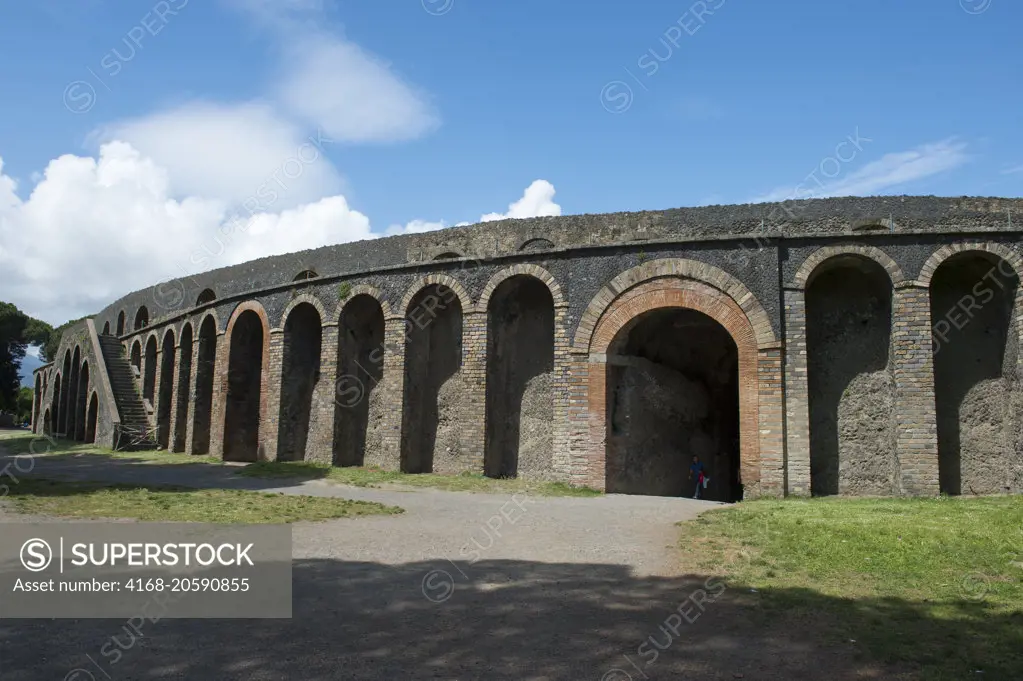 The Amphitheatre of Pompeii is the oldest surviving Roman amphitheatre in the ancient Roman city of Pompeii near modern Naples in the Italian region of Campania.