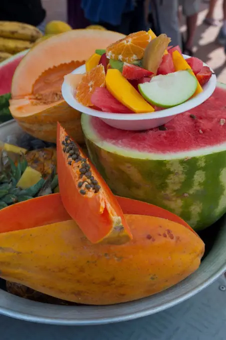 Fresh Fruits For Sale In The Streets Of Cartagena, Colombia