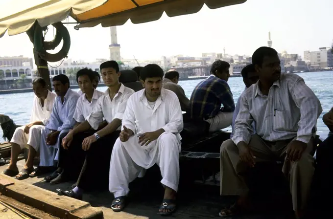 United Arab Emirates, Dubai, Water taxi on Dubai Creek