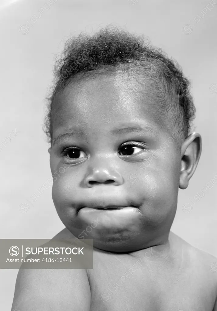 Portrait Of African-American Baby Studio Indoor