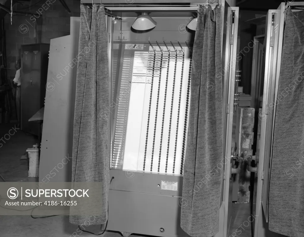 1950S Voting Machine With Curtain