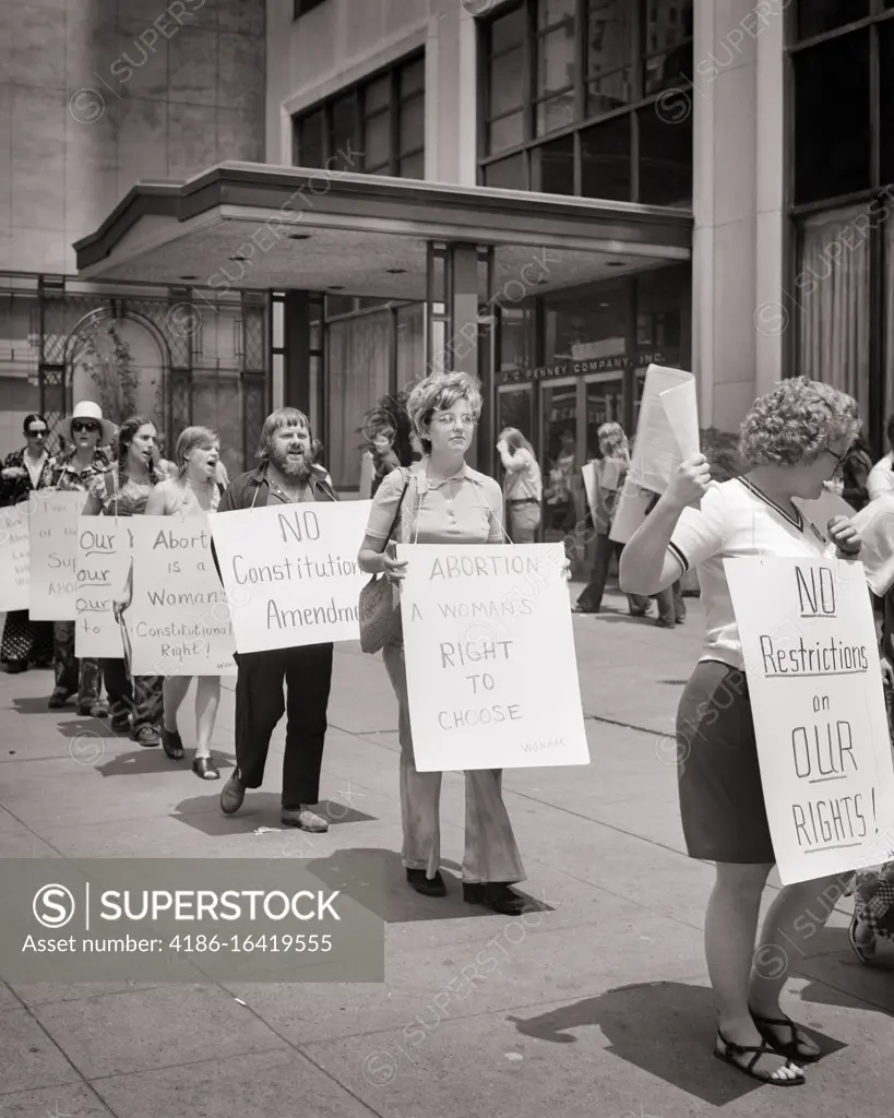 1970s PRO-ABORTION WOMENS RIGHT TO CHOOSE DEMONSTRATION IN NEW YORK CITY USA