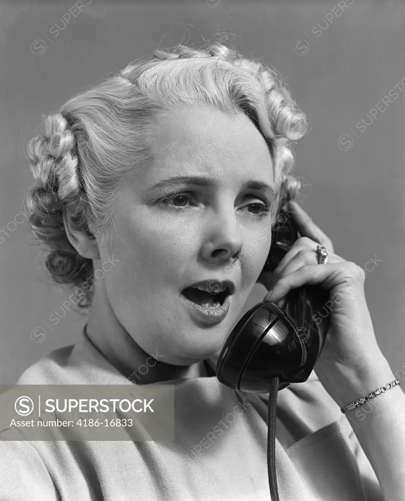 1930S Woman Talking On Telephone