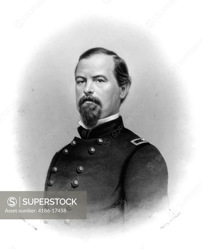 1800S 1860S Portrait Brigadier General Irwin Mcdowell Union Army During Civil War In America