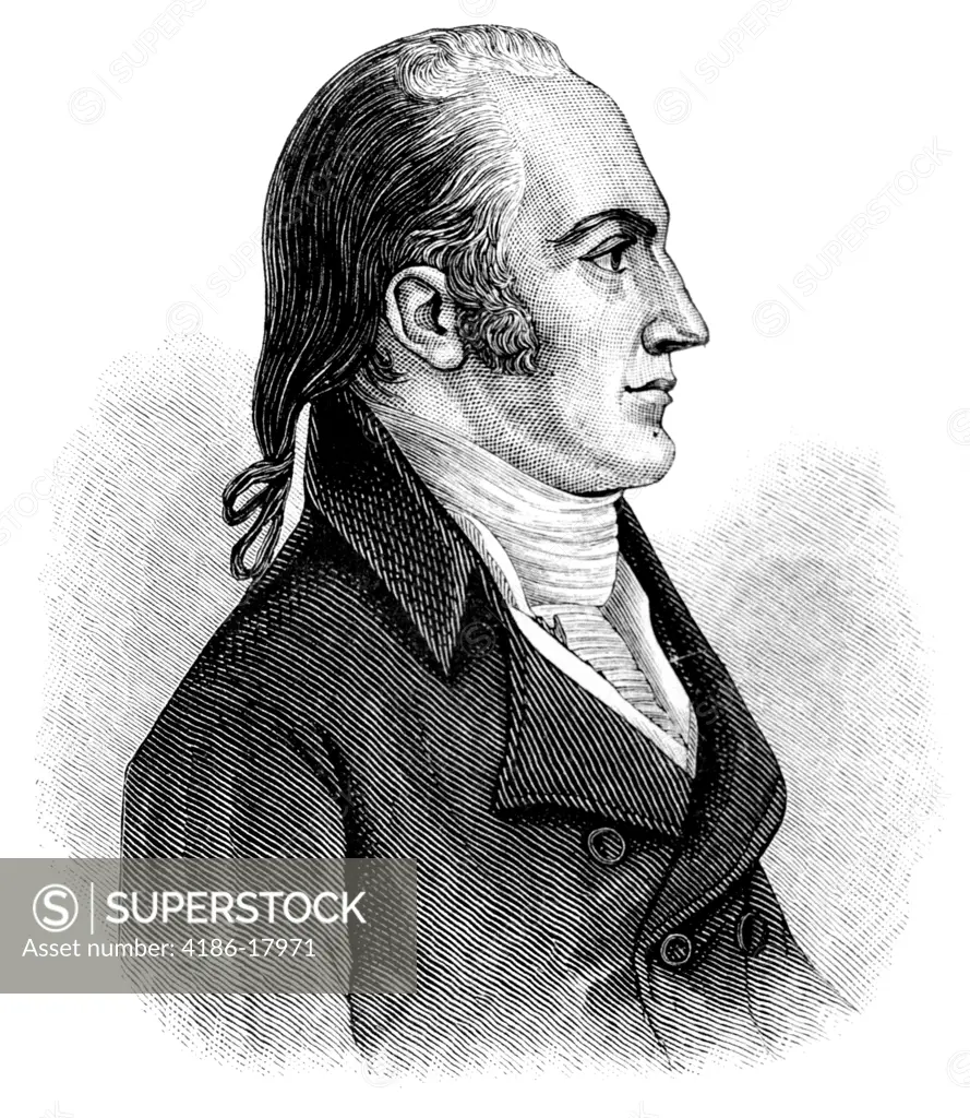 PORTRAIT OF AARON BURR POLITICIAN 1770s CONTINENTAL ARMY THIRD