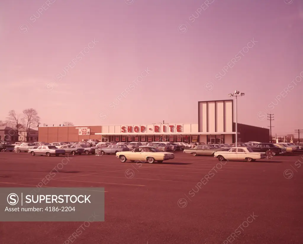 1960S Shop Rite Supermarket Building Parking Lot