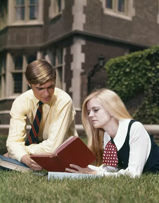 Man & Woman Reading Outdoor