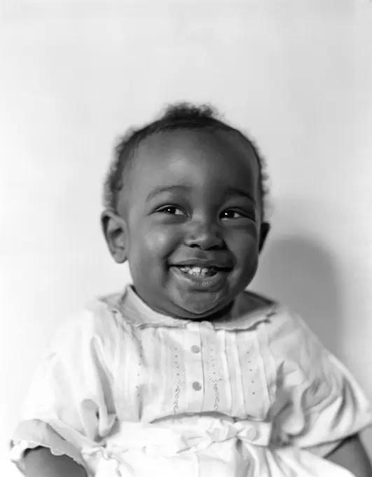 Portrait Child Laughing Happy 1940S