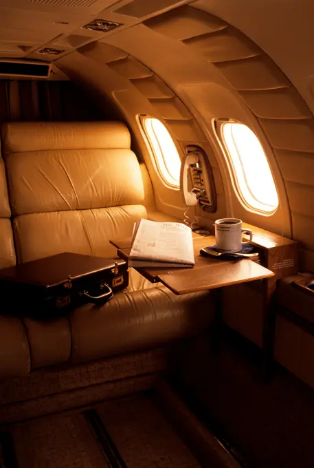 1990S Interior Corporate Jet Window Seat