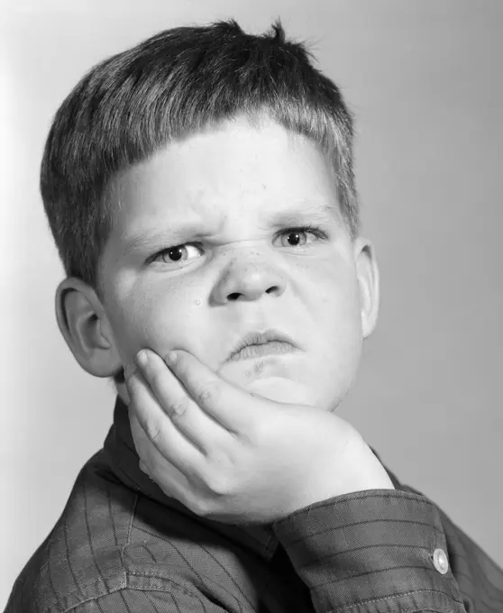 1960S Little Boy Making Angry Funny Facial Expression