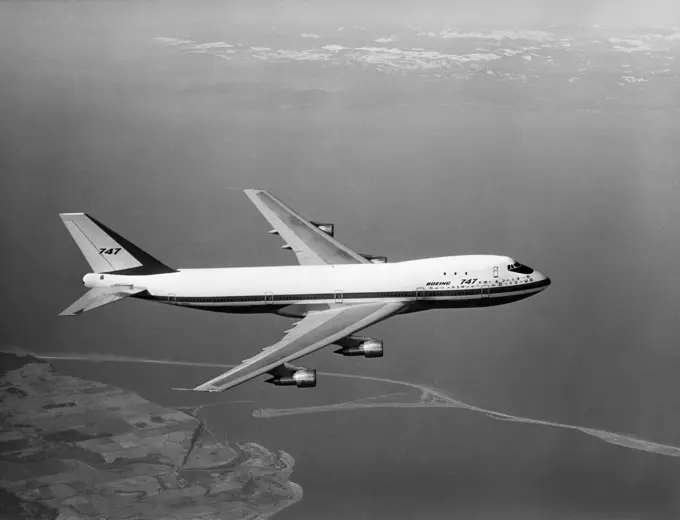 1960S Boeing 747 In Flight