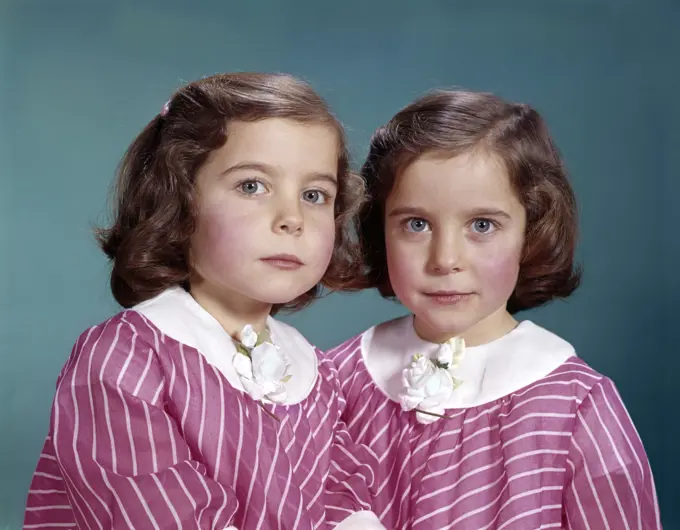 1960S Twins Sisters Family Two