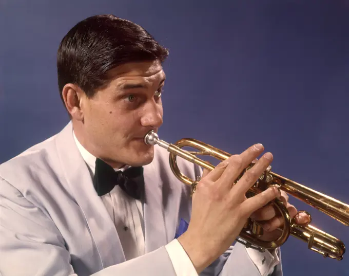 1960S Man Playing Trumpet