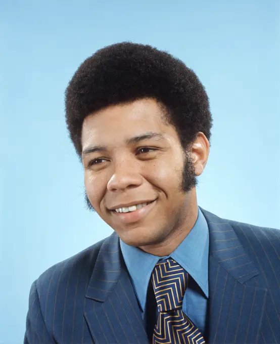 1970S Smiling African American Man Businessman With Long Sideburns