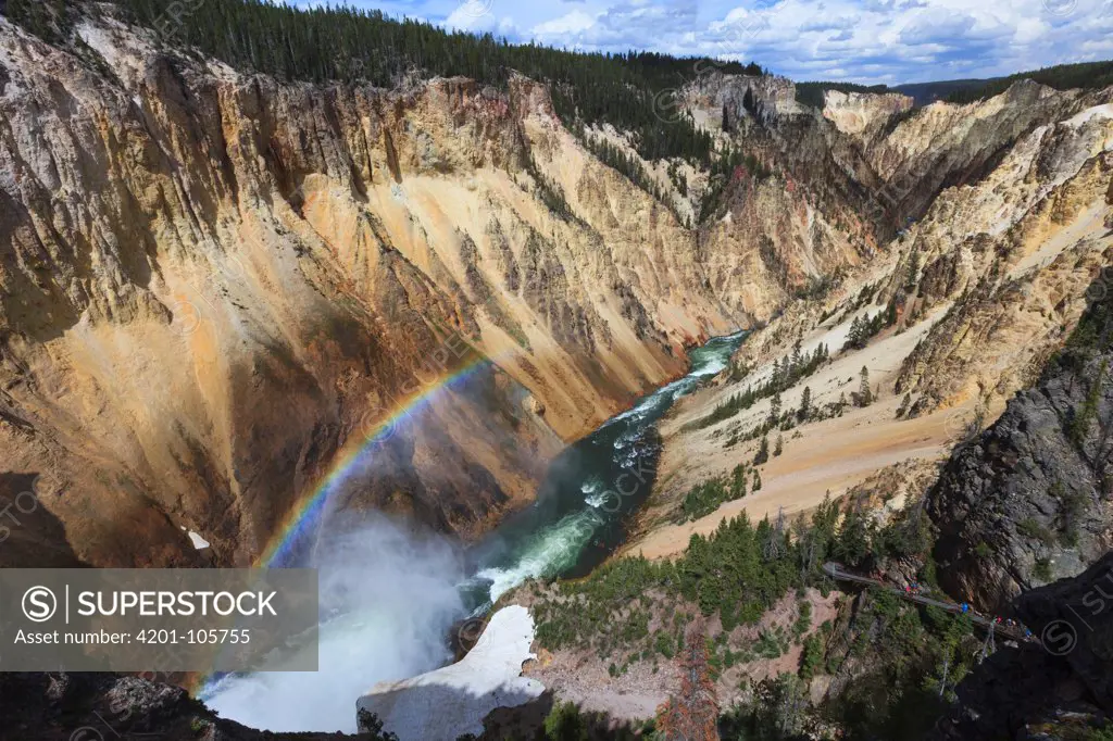 Rainbow at Lower Falls, Grand Canyon of Yellowstone, Yellowstone National Park, Wyoming