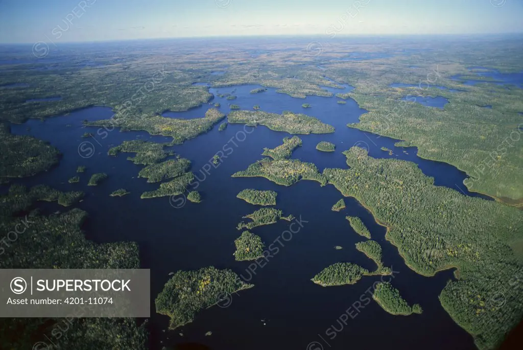 Aerial view of Boundary Waters Canoe Area Wilderness, Minnesota