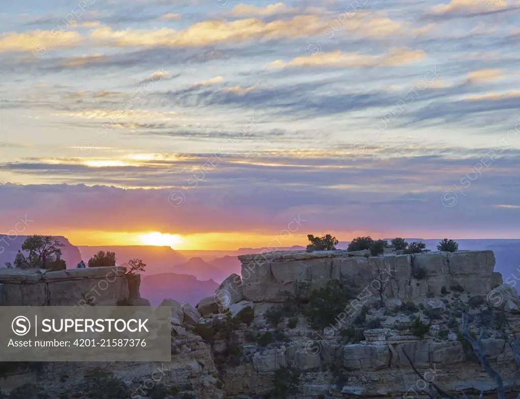 Buttes at sunset, Grand Canyon, Mather Point, Grand Canyon National Park, Arizona