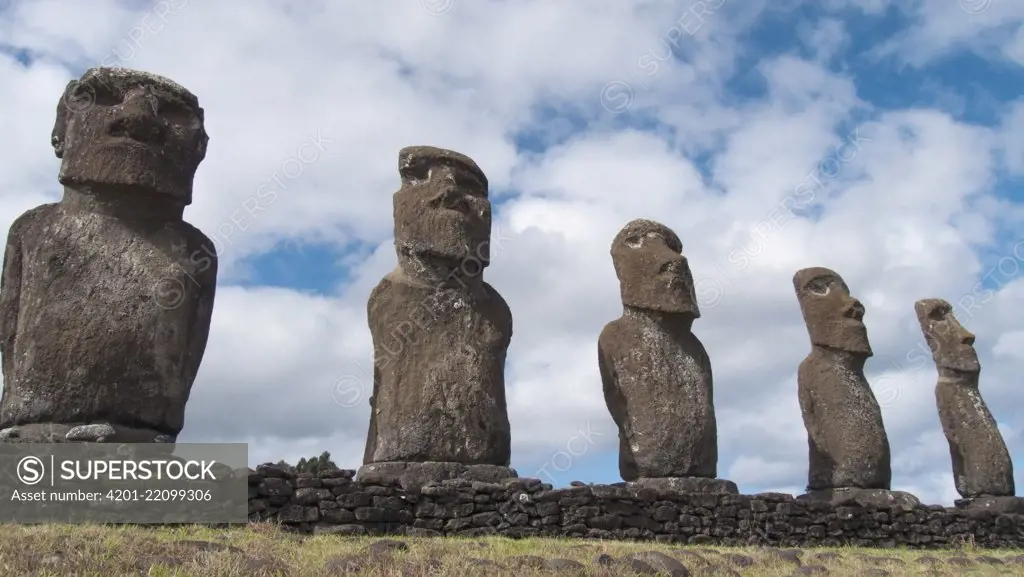 Moai statues, Easter Island, Chile