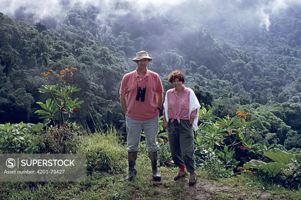 Michael and Patricia Fogden at the Continental Divide, Monteverde Cloud Forest Reserve, Costa Rica