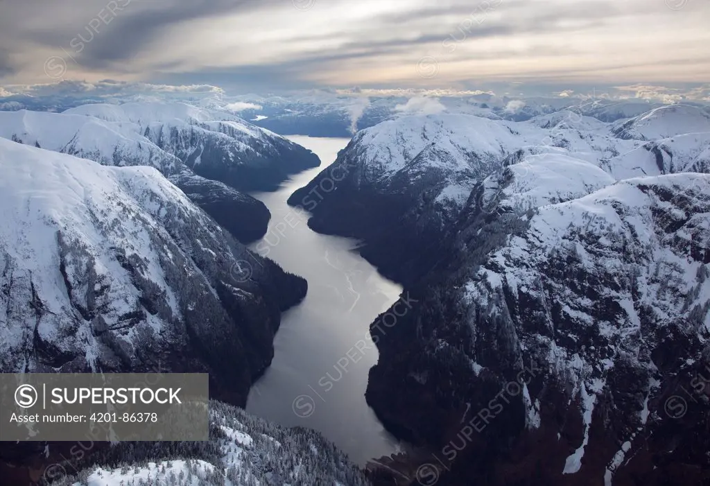 Walker Cove aerial, Misty Fjords National Monument, Alaska