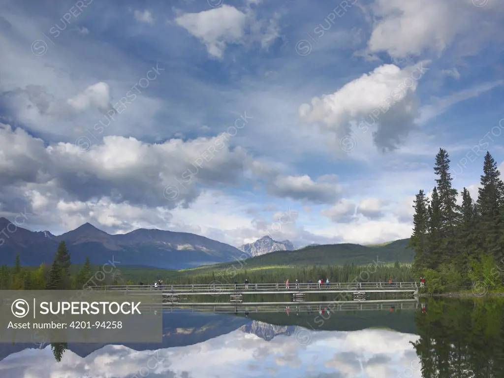 Trident Range and Pyramid Lake, Jasper National Park, Alberta, Canada