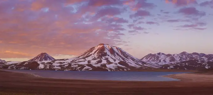 Altiplano lake and mountains, Miscanti Lake, Andes,Antofagasta, Chile