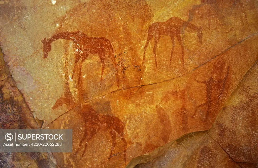 Prehistoric Rock Painting. Zimbabwe Africa.