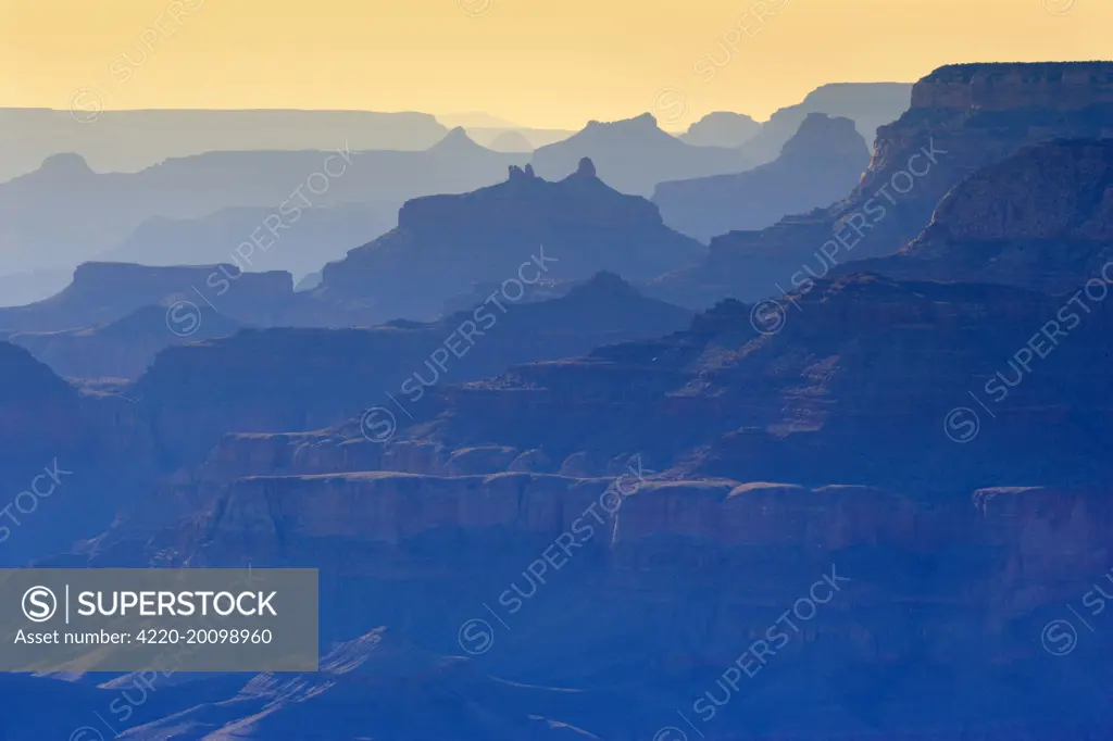 Grand Canyon - panoramic view from Yaki Point into the Grand Canyon. sunrise - Grand Canyon National Park - South Rim - Arizona - USA .