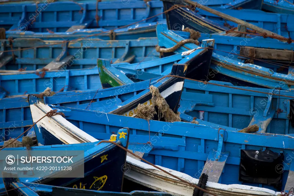 Morocco - blue boats 