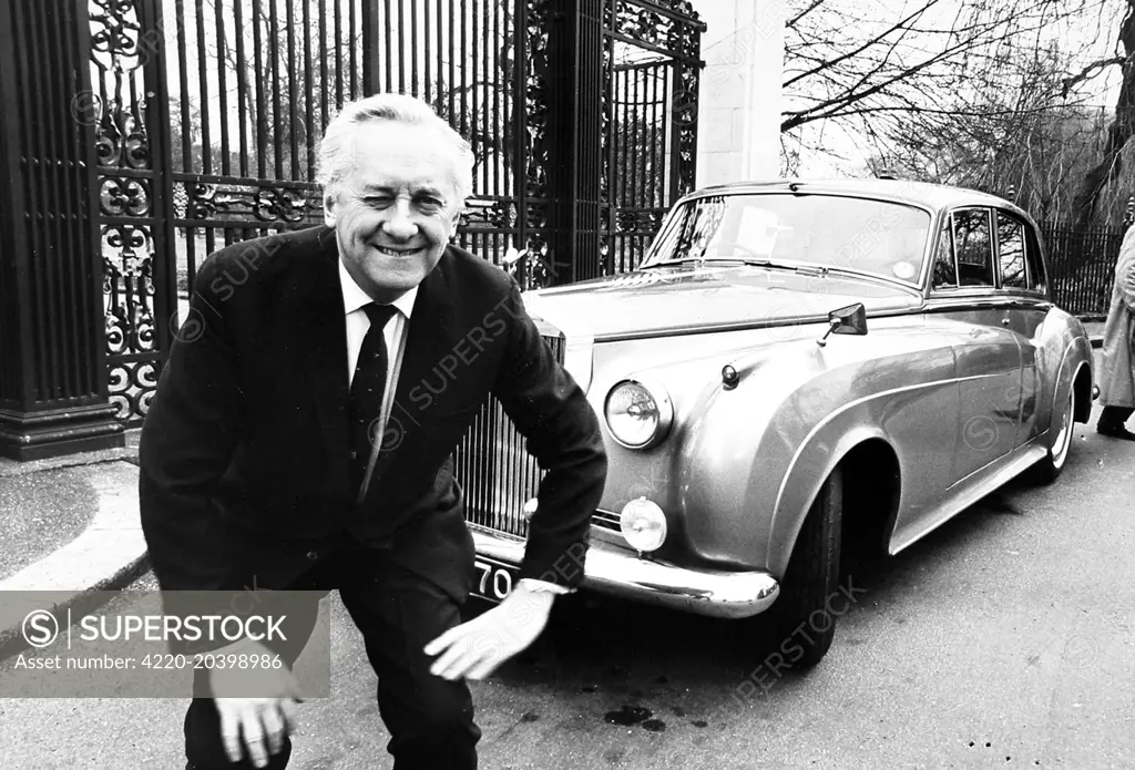 Hughie Green with his Rolls Royce. Born 2/2/1920 in Kent, Green was one of the first great British TV stars, well-known as the host of popular show, 'Opportunity Knocks'.     Date: 2nd May 1970