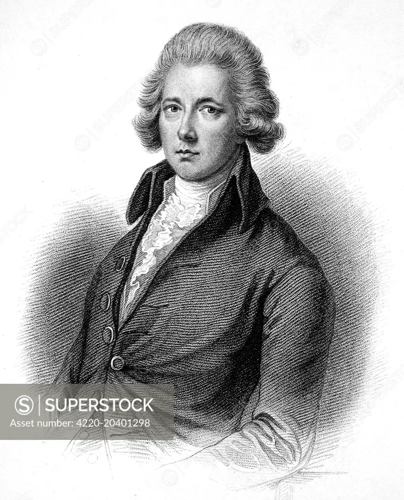 Engraving of William Pitt, the second son of the Earl of Chatham, who came to be known as Pitt the Younger.  In 1783, Pitt became Britain's youngest Prime Minister, by taking the post at the age of 24.     Date: 1800