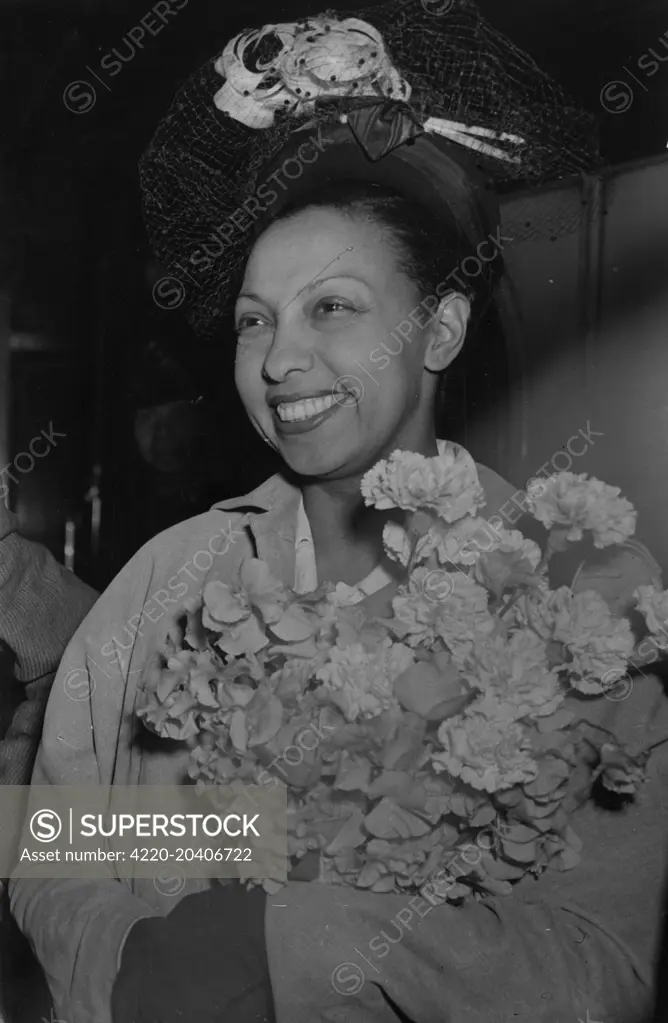 Josephine Baker (1906-1975), stage performer, French resistance worker and human rights activist.     Date: c.1947