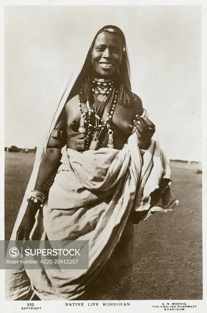 Sudanese Woman from Kordofan on the Upper Nile.  circa 1910s