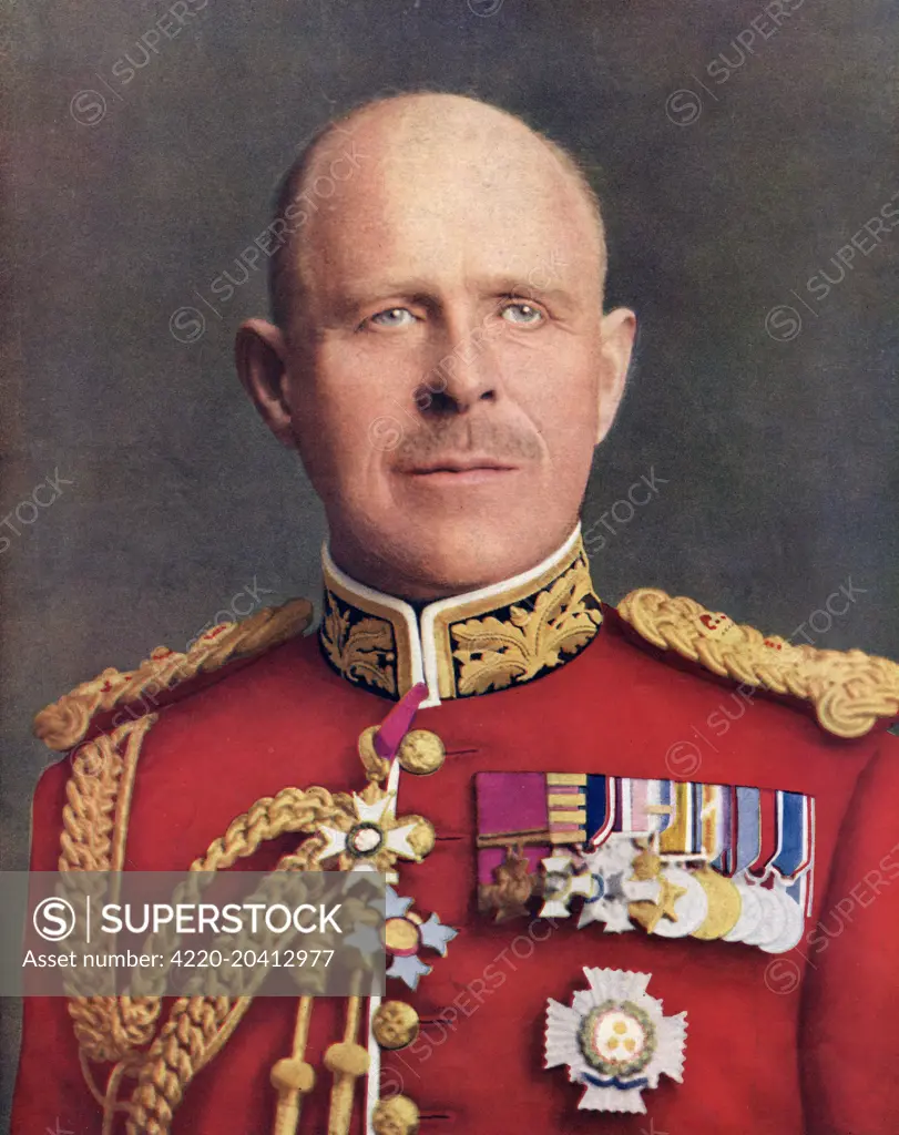 General John Standish Surtees Prendergast Vereker, 6th Viscount Gort (1886-1946), commander in chief of the British Expeditionary Force in France in 1939 and 1940. He went on to hold various positions during the remainder of World War Two. He was awarded the Victoria Cross for actions in 1918 during the First World War.     Date: 1939