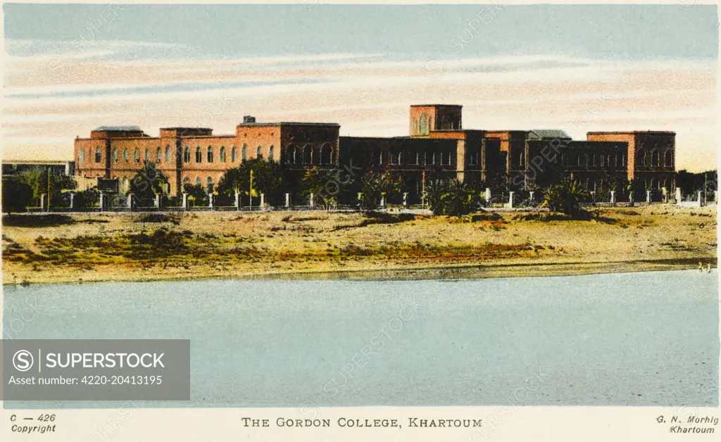 Sudan - Khartoum - The Gordon Memorial College in 1902, now the University of Khartoum.     Date: circa 1910s