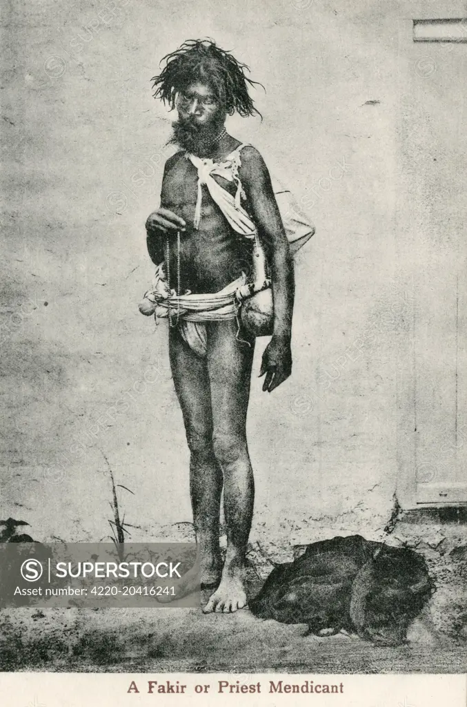 Mendicant Priest or Fakir - Hinduism - India  circa 1910s