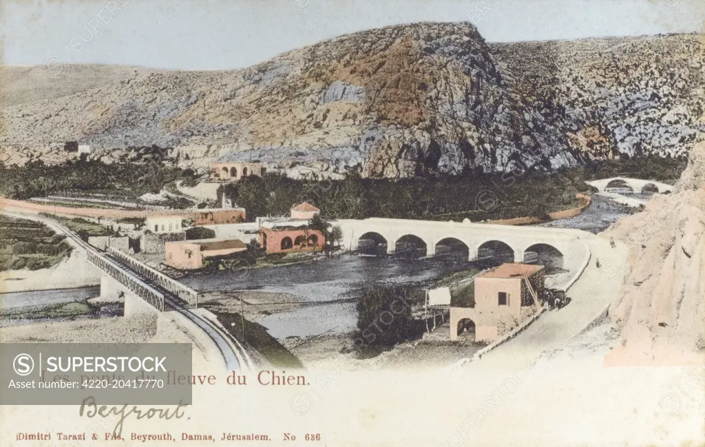 Beirut, Lebanon - Bridges over the Dog River     Date: 1905